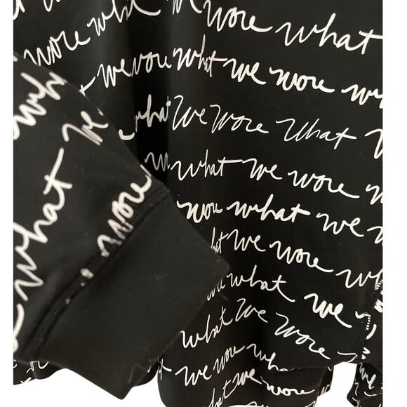 We Wore What Black & White Logo Scribbled Oversized Cropped Sweatshirt Size XS - Picture 4 of 8